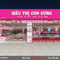 Thiết kế siêu thị Con Cưng - 100m2 - Vĩnh Phúc